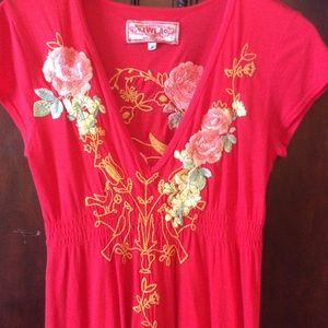 JWLA Johnny Was embroidered dress